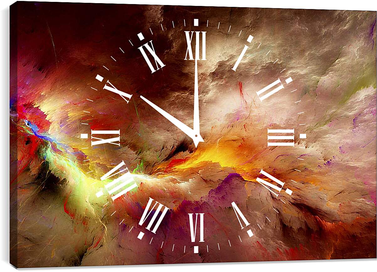 Часы картина - Космическая туманность