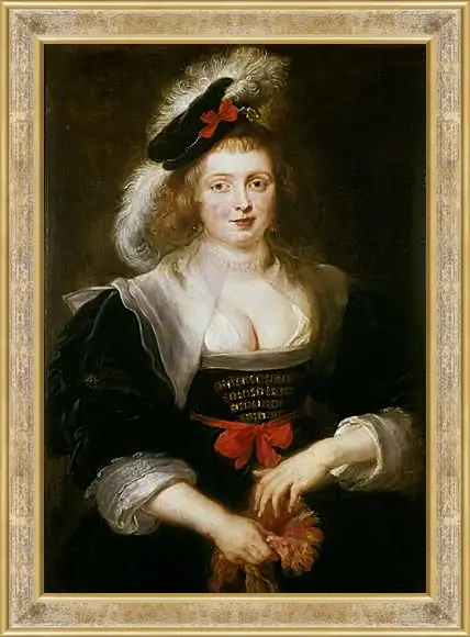 Картина в раме - Portrait of Helene Fourment. Питер Пауль Рубенс