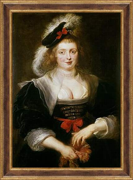 Картина в раме - Portrait of Helene Fourment. Питер Пауль Рубенс