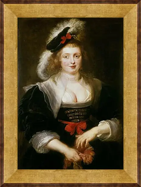 Картина в раме - Portrait of Helene Fourment. Питер Пауль Рубенс