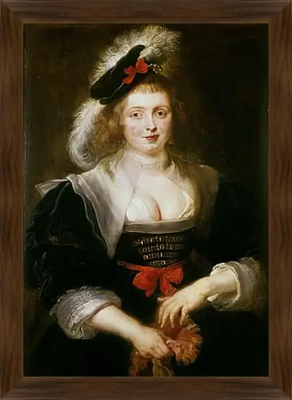 Картина в раме - Portrait of Helene Fourment. Питер Пауль Рубенс