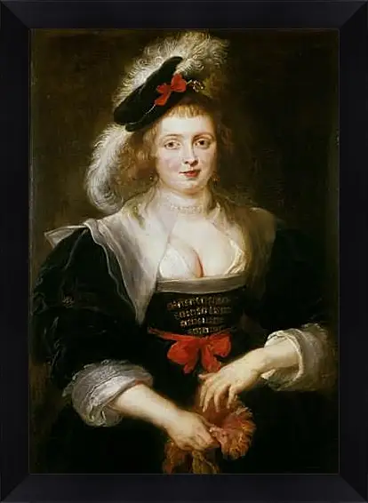 Картина в раме - Portrait of Helene Fourment. Питер Пауль Рубенс