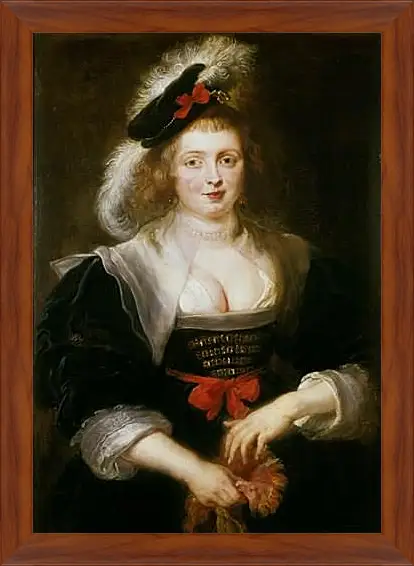 Картина в раме - Portrait of Helene Fourment. Питер Пауль Рубенс