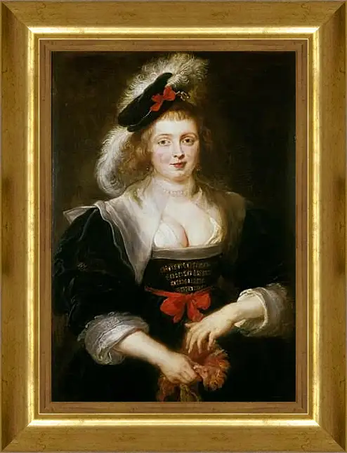 Картина в раме - Portrait of Helene Fourment. Питер Пауль Рубенс