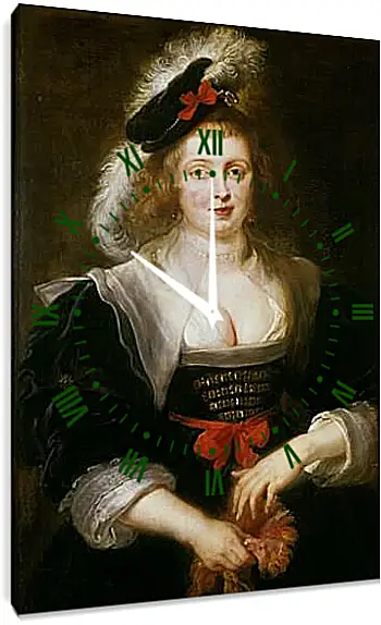 Часы картина - Portrait of Helene Fourment. Питер Пауль Рубенс