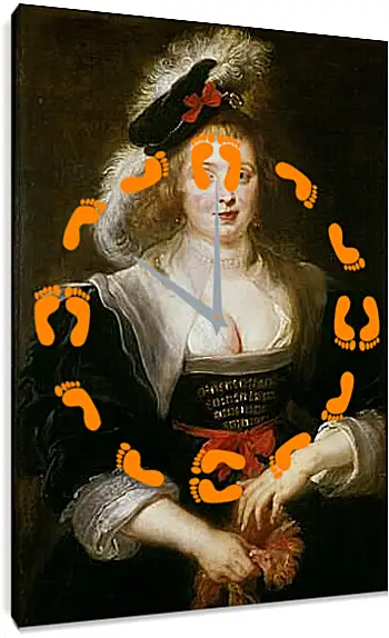 Часы картина - Portrait of Helene Fourment. Питер Пауль Рубенс