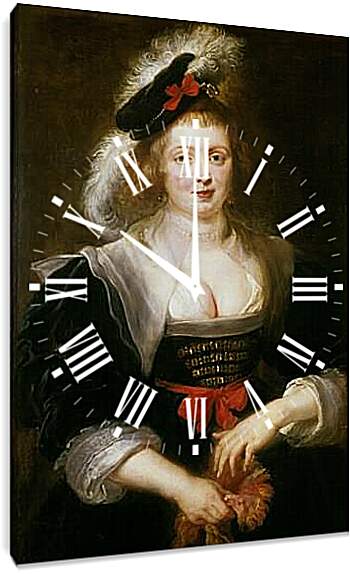 Часы картина - Portrait of Helene Fourment. Питер Пауль Рубенс