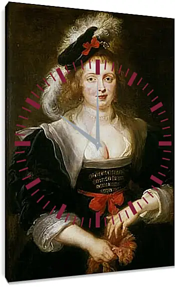 Часы картина - Portrait of Helene Fourment. Питер Пауль Рубенс