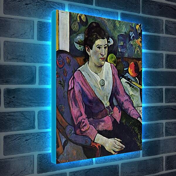 Лайтбокс световая панель - Portrait de femme a la nature morte de Cezanne. Поль Гоген