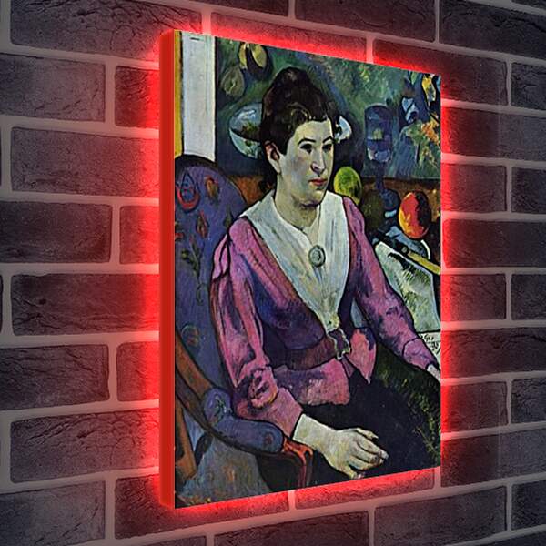 Лайтбокс световая панель - Portrait de femme a la nature morte de Cezanne. Поль Гоген