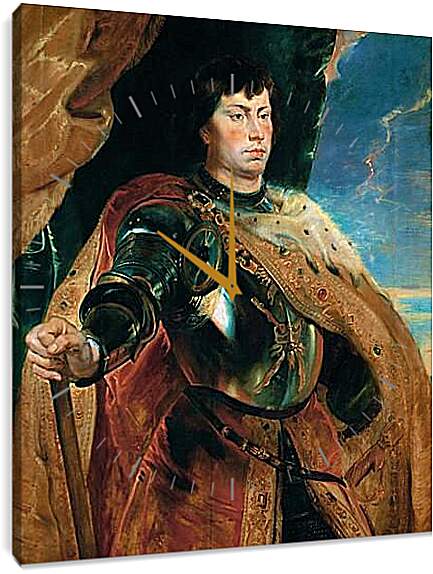 Часы картина - Карл, герцог бургундский. Питер Пауль Рубенс