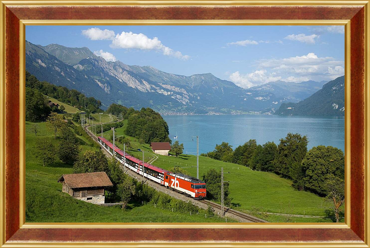 Картина в раме - Поезд в горах