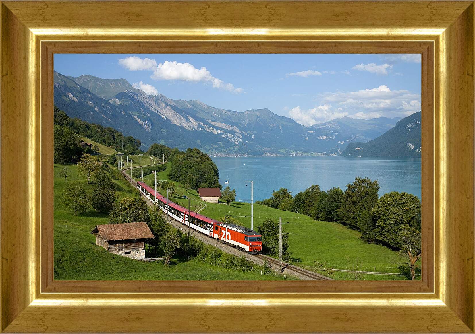 Картина в раме - Поезд в горах