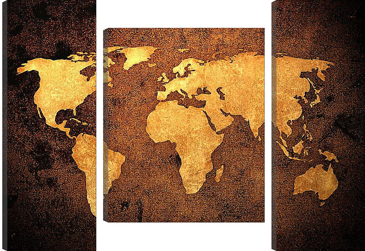 Модульная картина - Карта мира