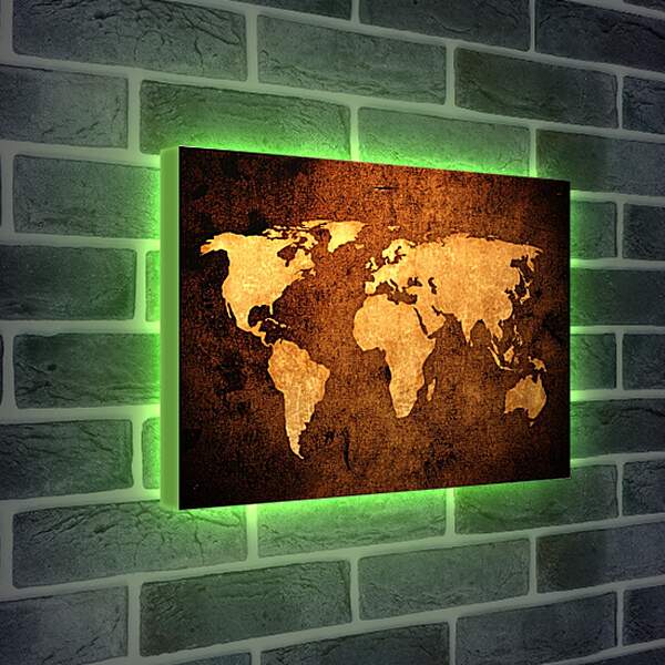 Лайтбокс световая панель - Карта мира