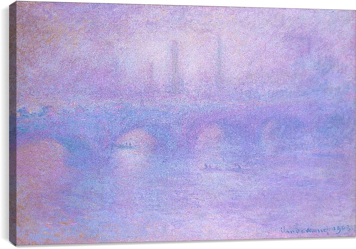 Постер и плакат - мост Ватерлоо Waterloo bridge. Клод Моне