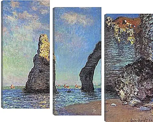 Модульная картина - Скалы в Этрета. Клод Моне