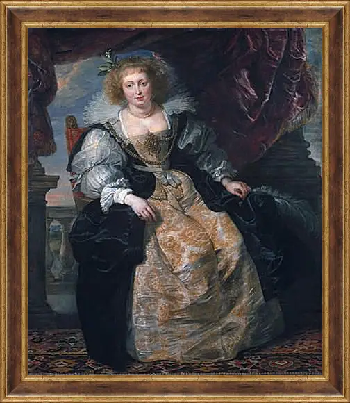 Картина в раме - Portrait of Helene Fourment in Her Bridal Gown. Питер Пауль Рубенс