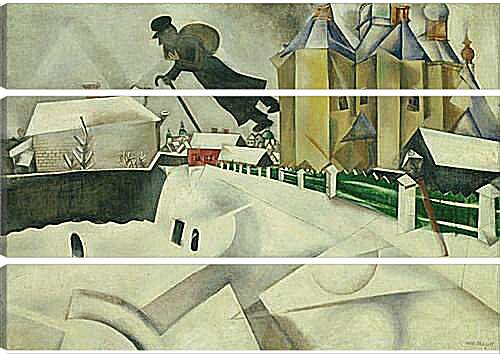 Модульная картина - Over Vitebsk. (Над Витебском) Марк Шагал