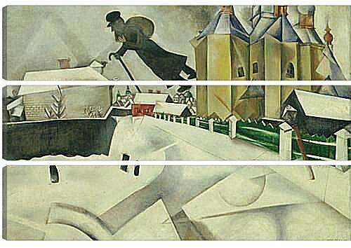 Модульная картина - Over Vitebsk. (Над Витебском) Марк Шагал