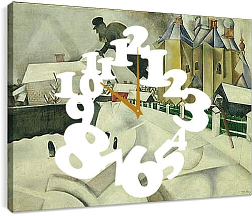 Часы картина - Over Vitebsk. (Над Витебском) Марк Шагал