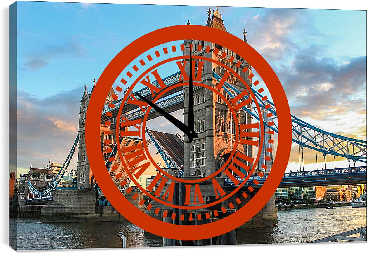 Часы картина - Разводной Тауэрский мост