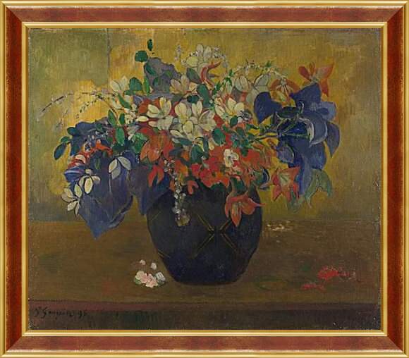 Картина в раме - A Vase of Flowers. Поль Гоген