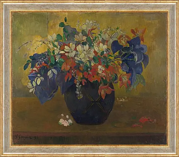 Картина в раме - A Vase of Flowers. Поль Гоген