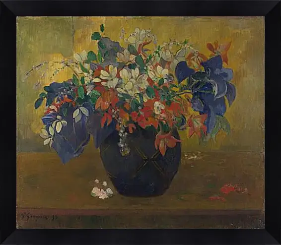 Картина в раме - A Vase of Flowers. Поль Гоген