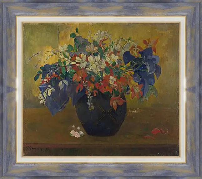 Картина в раме - A Vase of Flowers. Поль Гоген