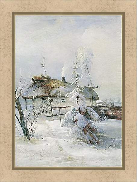Картина в раме - Зима. Саврасов Алексей