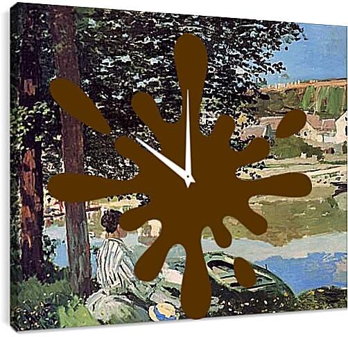 Часы картина - The River. Клод Моне