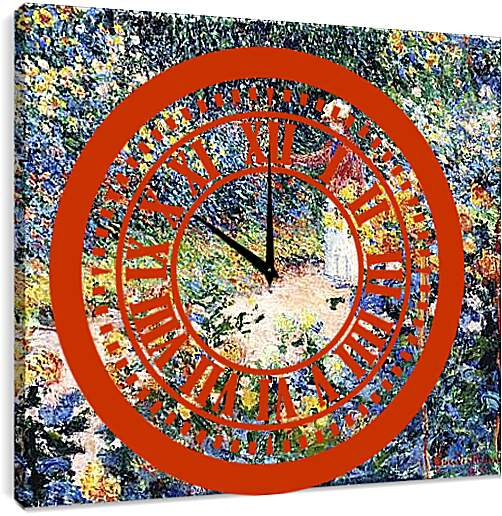 Часы картина - в саду. Клод Моне