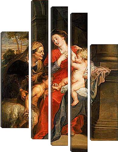 Модульная картина - The Virgin and Child with Sts. Питер Пауль Рубенс