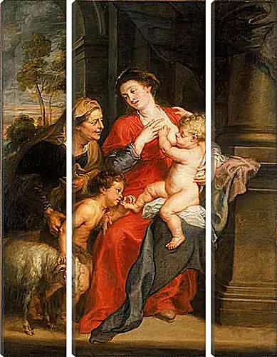 Модульная картина - The Virgin and Child with Sts. Питер Пауль Рубенс