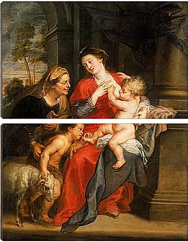 Модульная картина - The Virgin and Child with Sts. Питер Пауль Рубенс