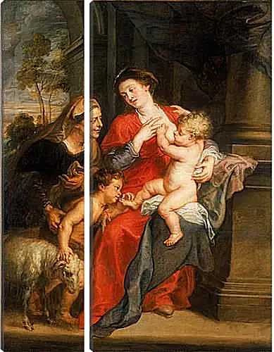 Модульная картина - The Virgin and Child with Sts. Питер Пауль Рубенс