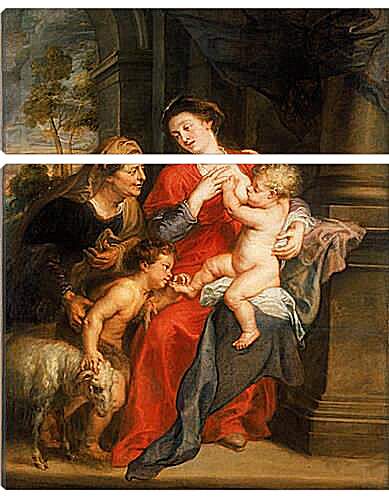 Модульная картина - The Virgin and Child with Sts. Питер Пауль Рубенс