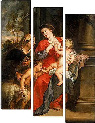 Модульная картина - The Virgin and Child with Sts. Питер Пауль Рубенс