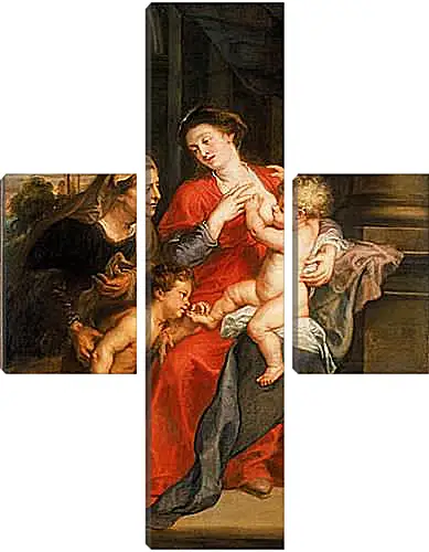 Модульная картина - The Virgin and Child with Sts. Питер Пауль Рубенс