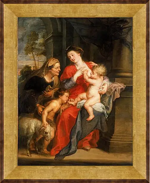 Картина в раме - The Virgin and Child with Sts. Питер Пауль Рубенс