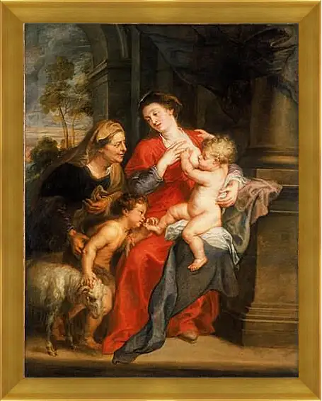 Картина в раме - The Virgin and Child with Sts. Питер Пауль Рубенс