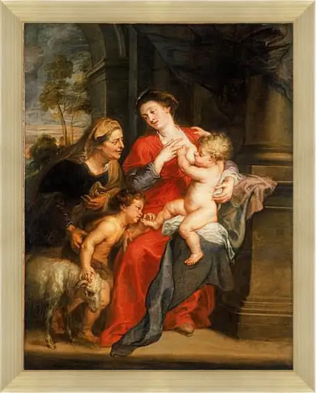 Картина в раме - The Virgin and Child with Sts. Питер Пауль Рубенс