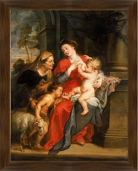 Картина в раме - The Virgin and Child with Sts. Питер Пауль Рубенс