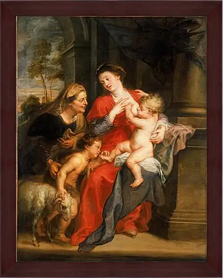 Картина в раме - The Virgin and Child with Sts. Питер Пауль Рубенс