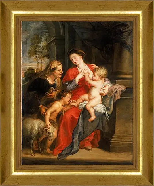 Картина в раме - The Virgin and Child with Sts. Питер Пауль Рубенс