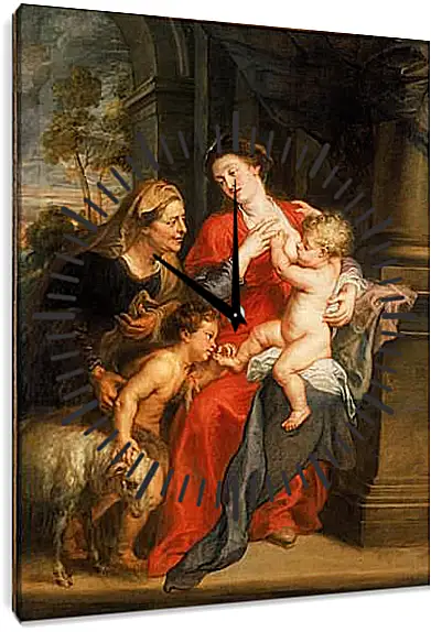 Часы картина - The Virgin and Child with Sts. Питер Пауль Рубенс