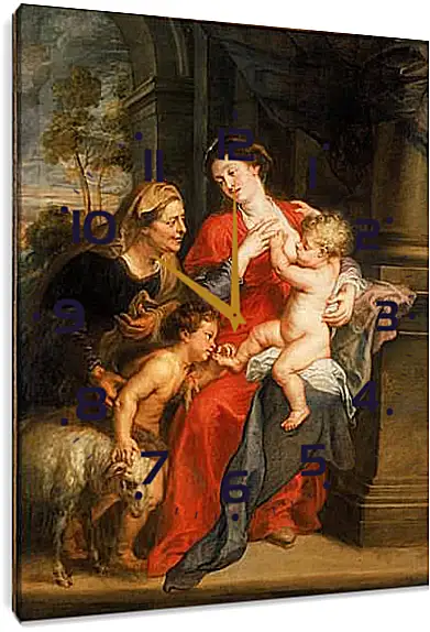 Часы картина - The Virgin and Child with Sts. Питер Пауль Рубенс