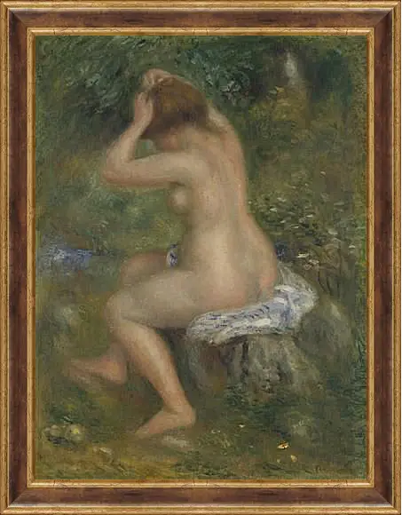 Картина в раме - A Bather. Пьер Огюст Ренуар