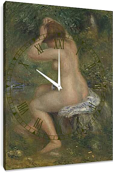 Часы картина - A Bather. Пьер Огюст Ренуар